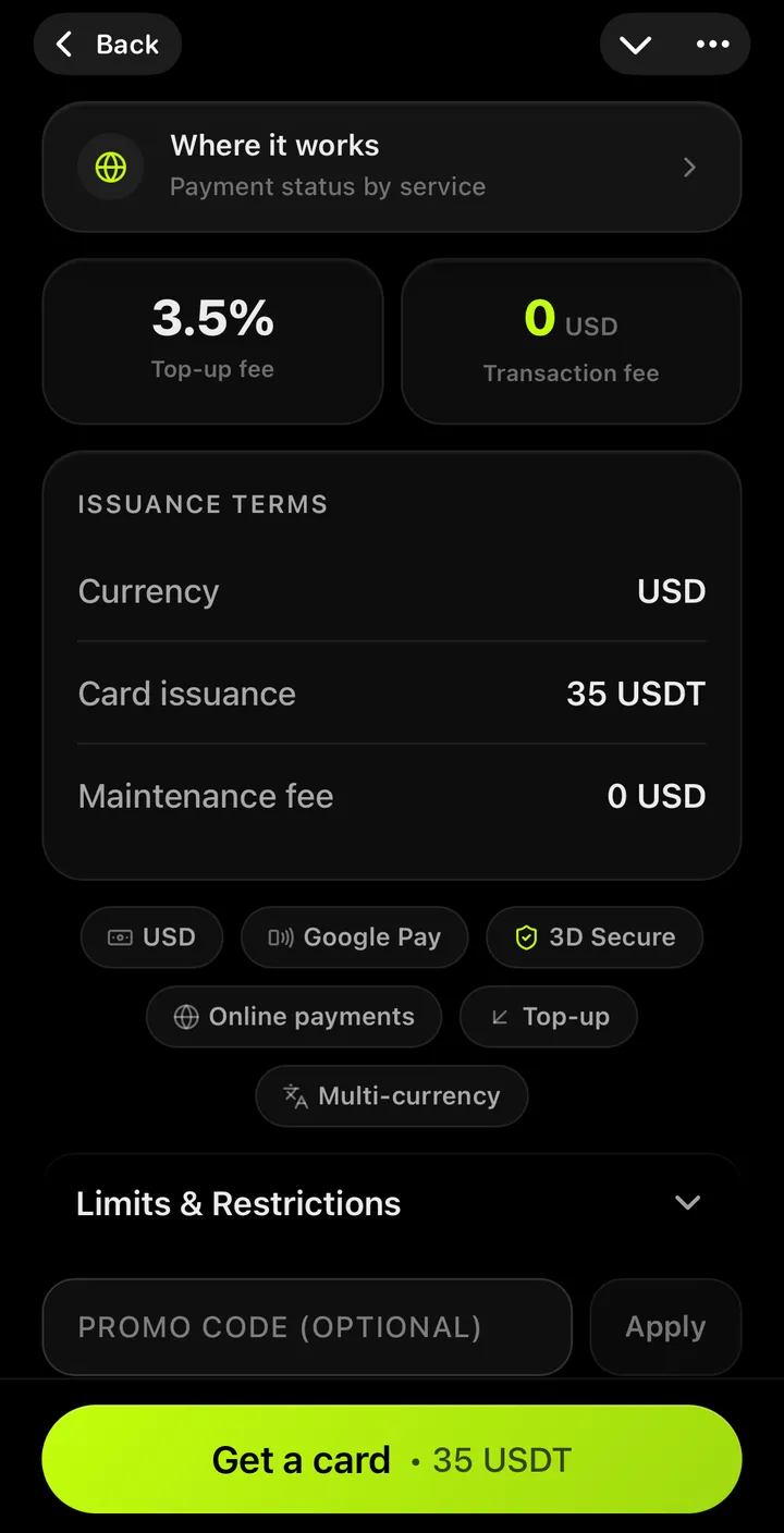AnyPay Everyday screen in the AnyPay app